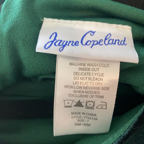 Jane Copeland size 7 valor and sparkly green dress - Picture 5 of 5